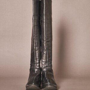 Y2K Faux Leather Knee High Black Gotham Riding Boots Olivia Miller